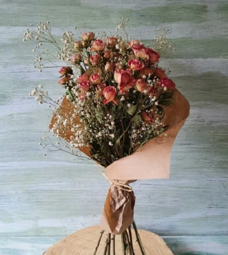 Buquê Eugênia | Rosas e Paniculata