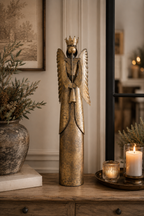 Ángela | Figura Decorativa de Navidad en Metal · 52 cm