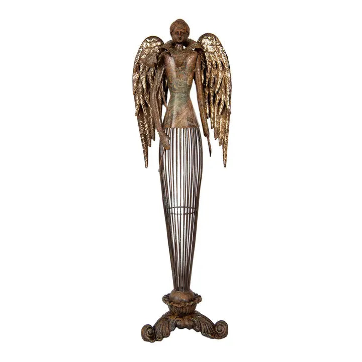 Blanca | Ángel Decorativo de Metal · 54 cm