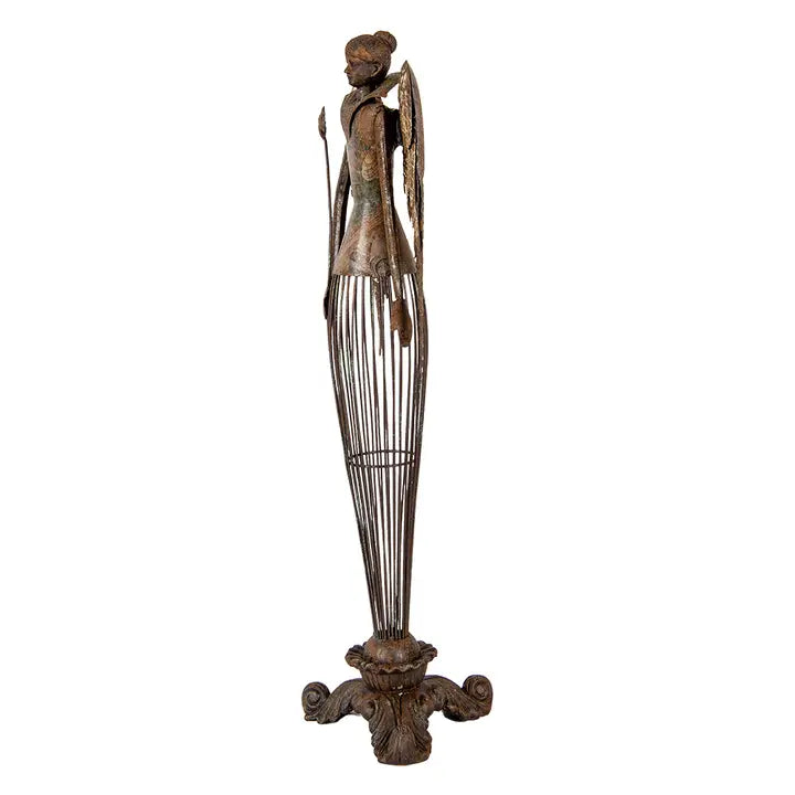 Blanca | Ángel Decorativo de Metal · 54 cm