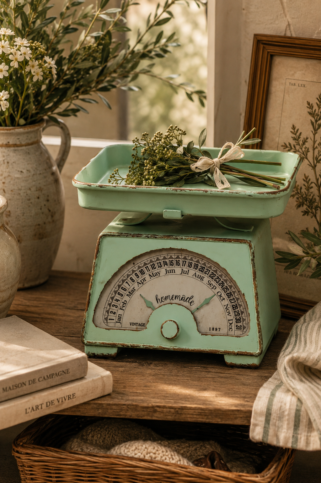 Calendario Perpetuo balanza vintage Grace & Co.