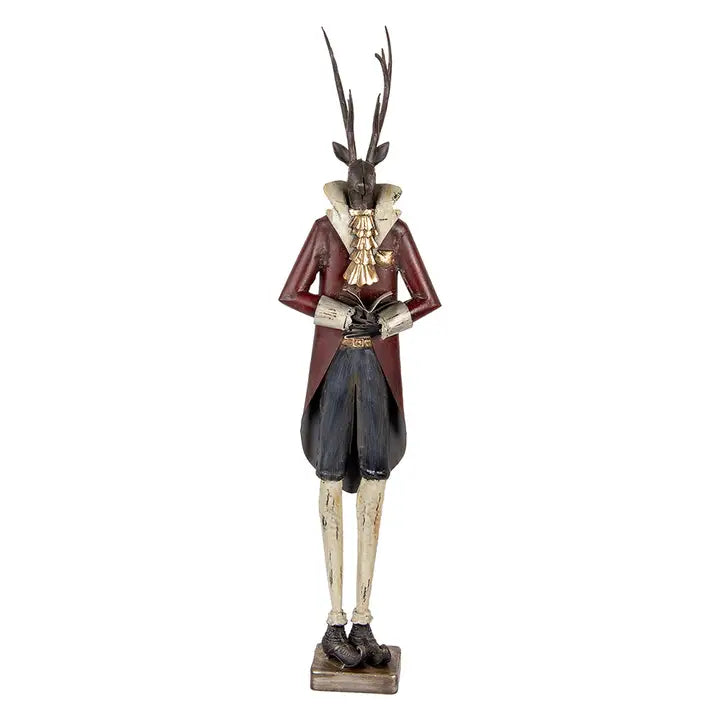 Juan | Ciervo decorativo de Navidad en metal · 83 cm