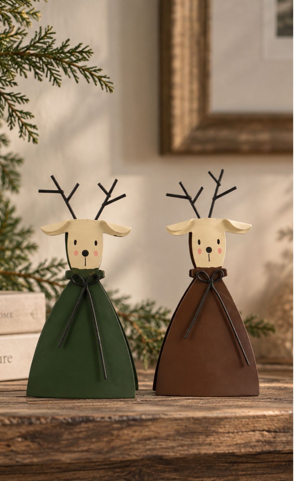 Ciervos de Navidad en Lata · 11 cm