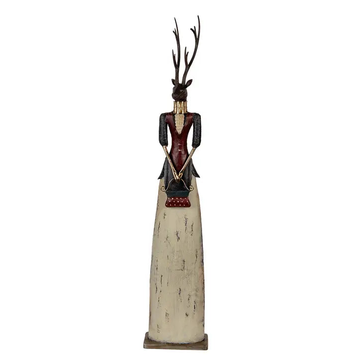 Juana | Cierva decorativa de Navidad en metal · 86 cm