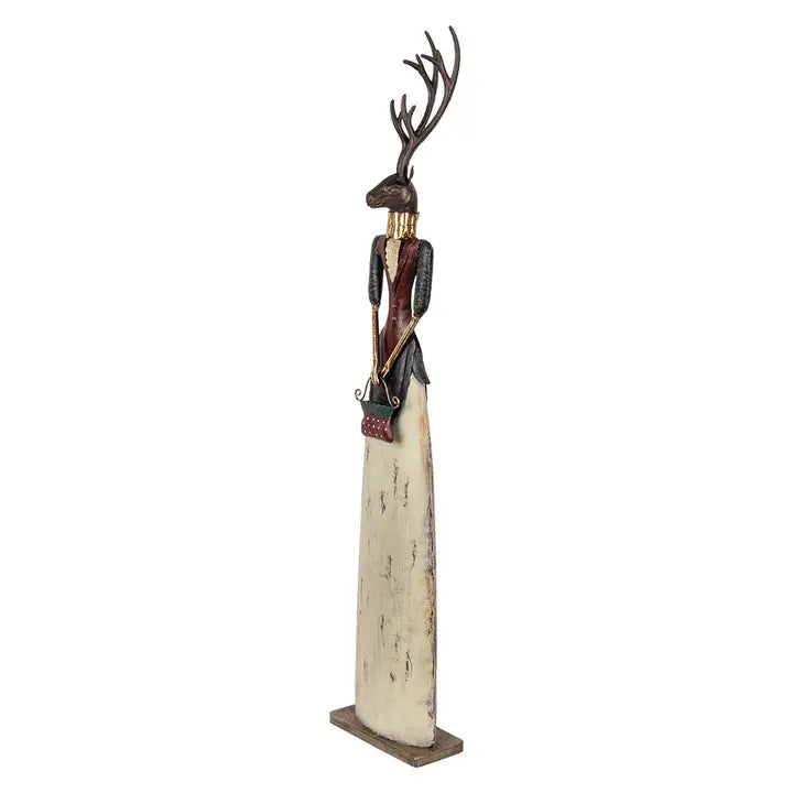 Juana | Cierva decorativa de Navidad en metal · 86 cm