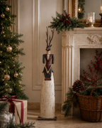 Juana | Cierva decorativa de Navidad en metal · 86 cm