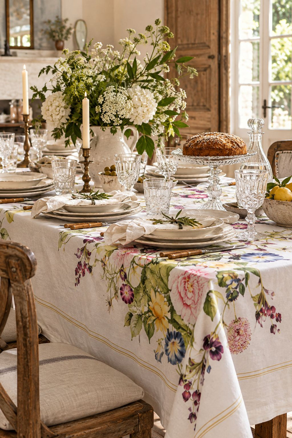 Mantel de Lino Flower Garden