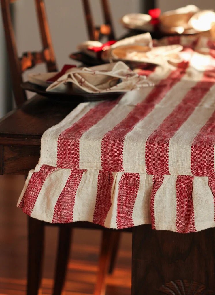 Camino de Mesa Noël Rouge – 100% Algodón - Grace & Co.Camino de Mesa Noël Rouge – 100% AlgodónGrace & Co.