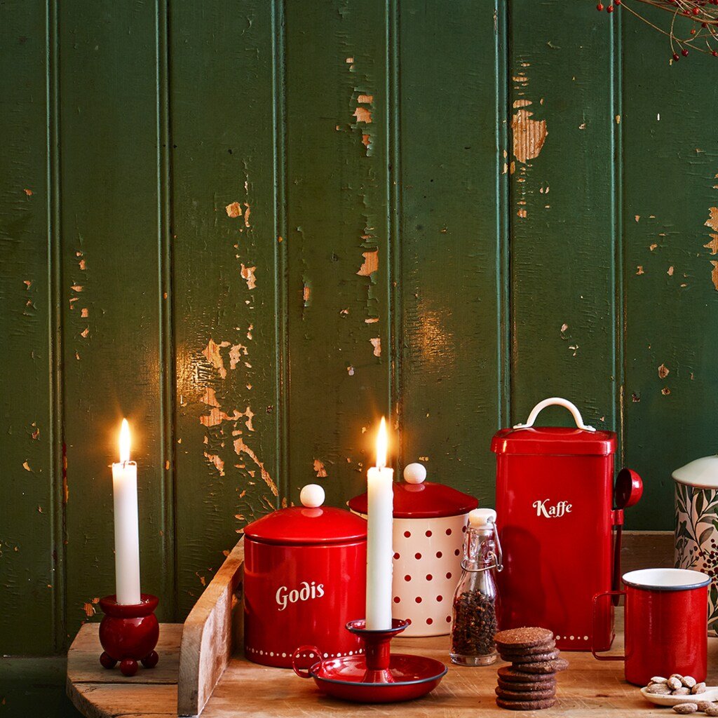 Candelabro Redondo Rojo - Grace & Co.Candelabro Redondo RojoGrace & Co.