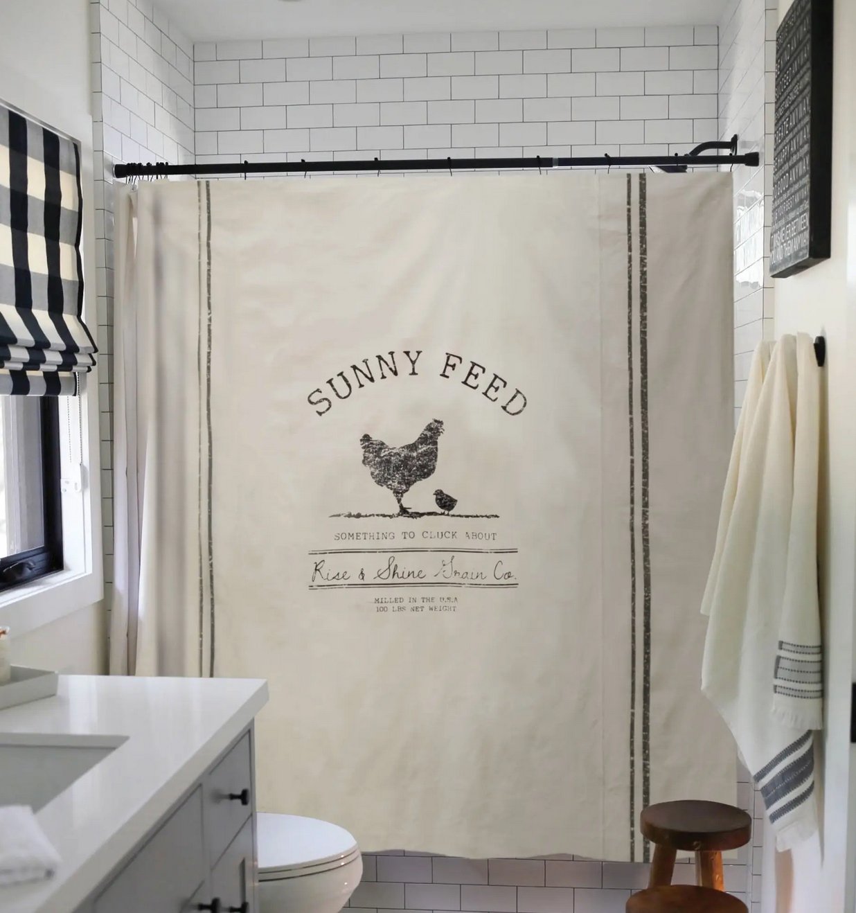 Cortina de ducha | Mamá Gallina - Grace & Co.Cortina de ducha | Mamá GallinaGrace & Co.