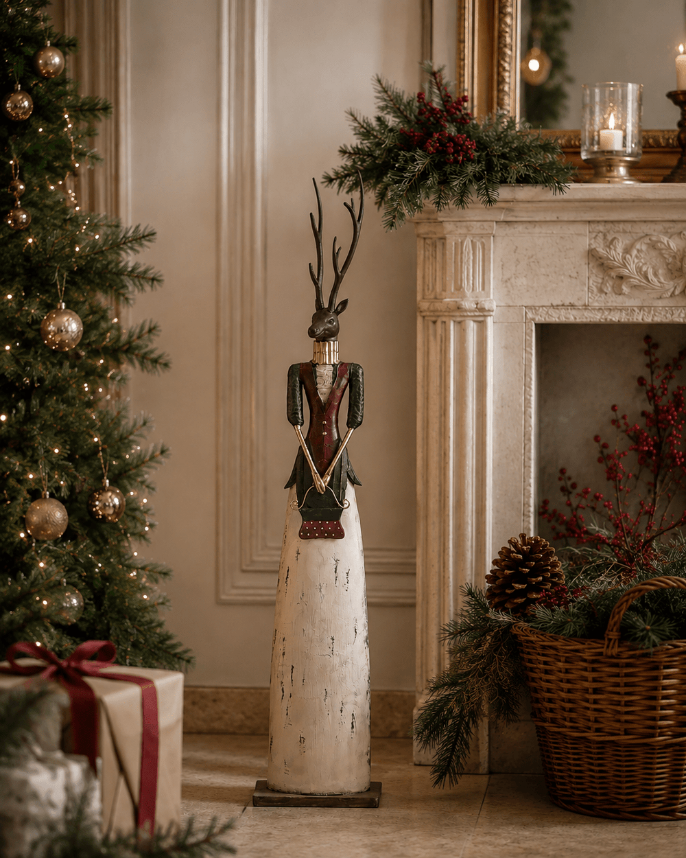 Juana | Cierva decorativa de Navidad en metal · 86 cm - Grace & Co.Juana | Cierva decorativa de Navidad en metal · 86 cmGrace & Co.
