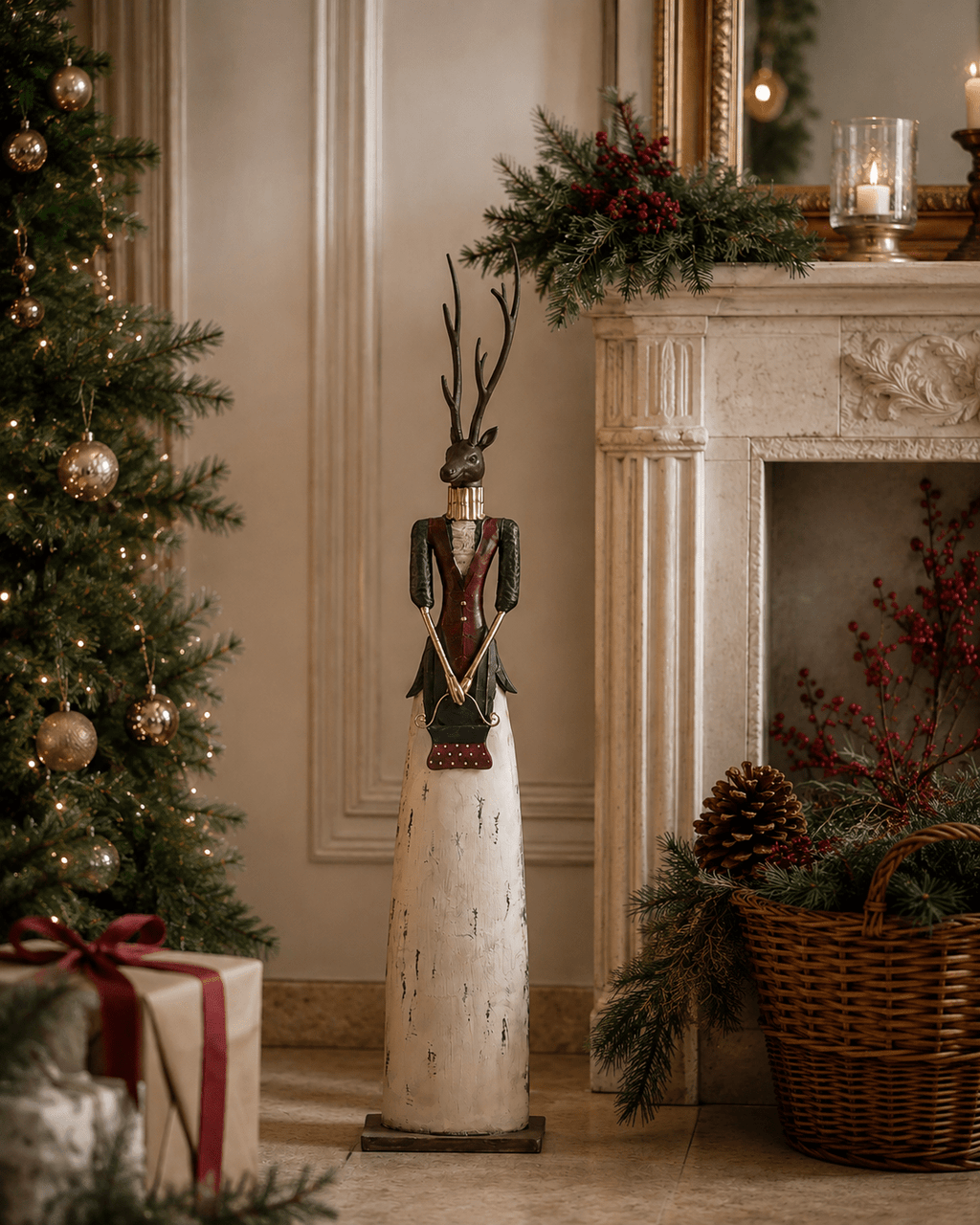 Juana | Cierva decorativa de Navidad en metal · 86 cm - Grace & Co.Juana | Cierva decorativa de Navidad en metal · 86 cmGrace & Co.