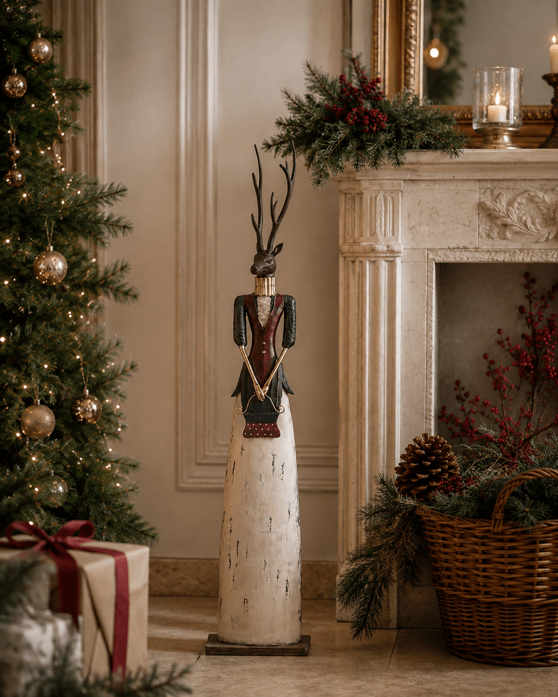 Juana | Cierva decorativa de Navidad en metal · 86 cm - Grace & Co.Juana | Cierva decorativa de Navidad en metal · 86 cmGrace & Co.