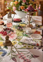 Mantel Lino | Flower Garden - Grace & Co.Mantel Lino | Flower GardenGrace & Co.