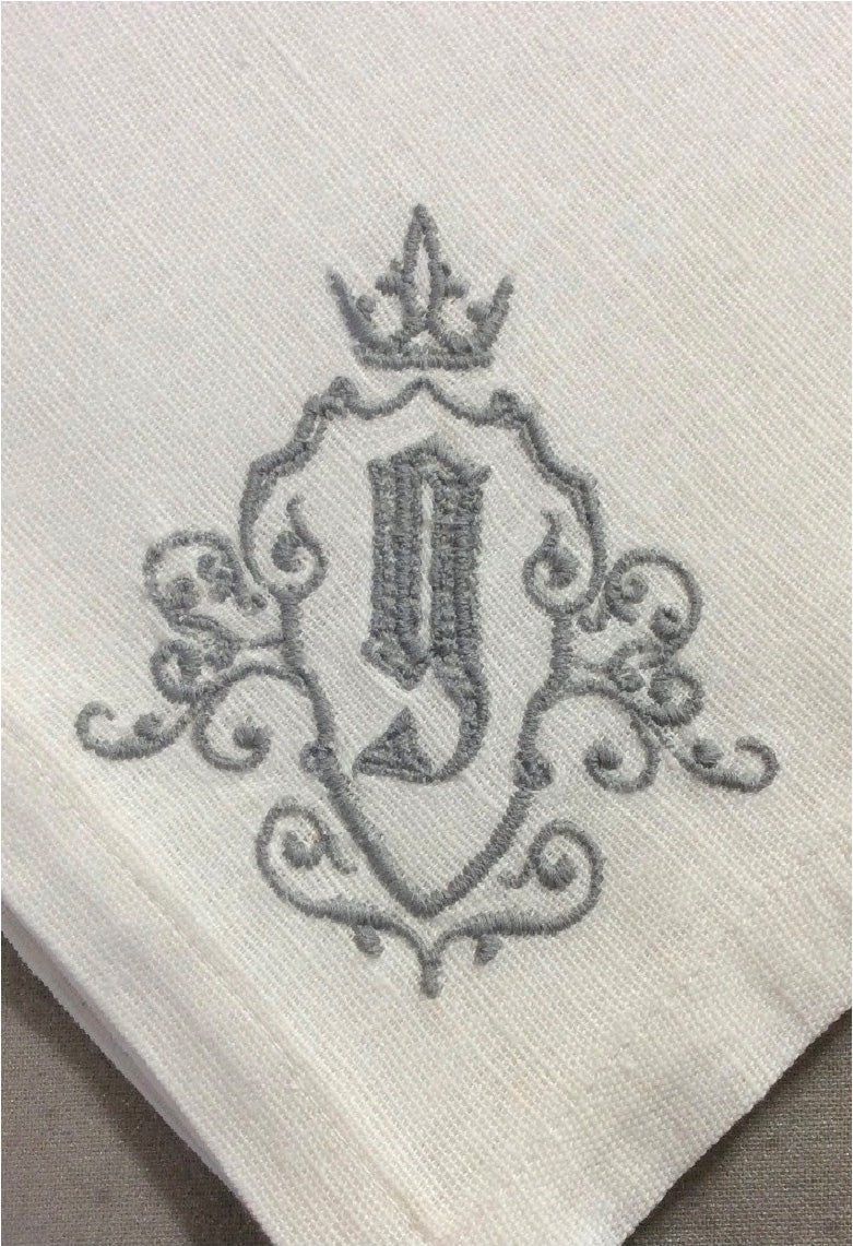 Servilleta Lino c/ Monograma - Grace & Co.Servilleta Lino c/ MonogramaGrace & Co.