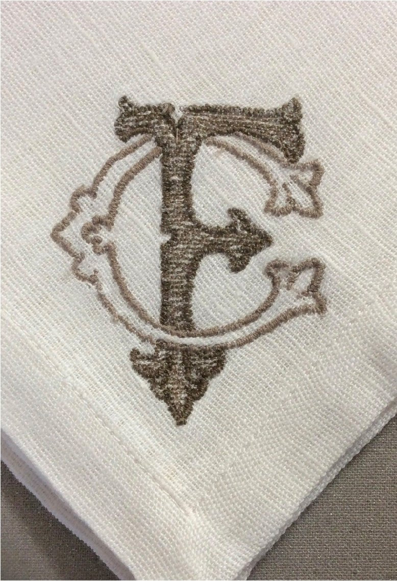 Servilleta Lino c/ Monograma - Grace & Co.Servilleta Lino c/ MonogramaGrace & Co.