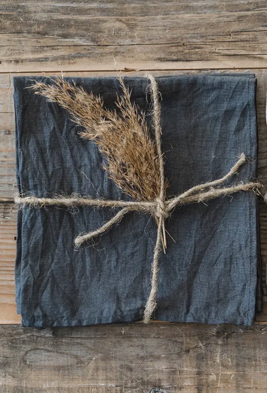 Servilleta Lino lavado | Charcoal Gray - Grace & Co.Servilleta Lino lavado | Charcoal GrayGrace & Co.