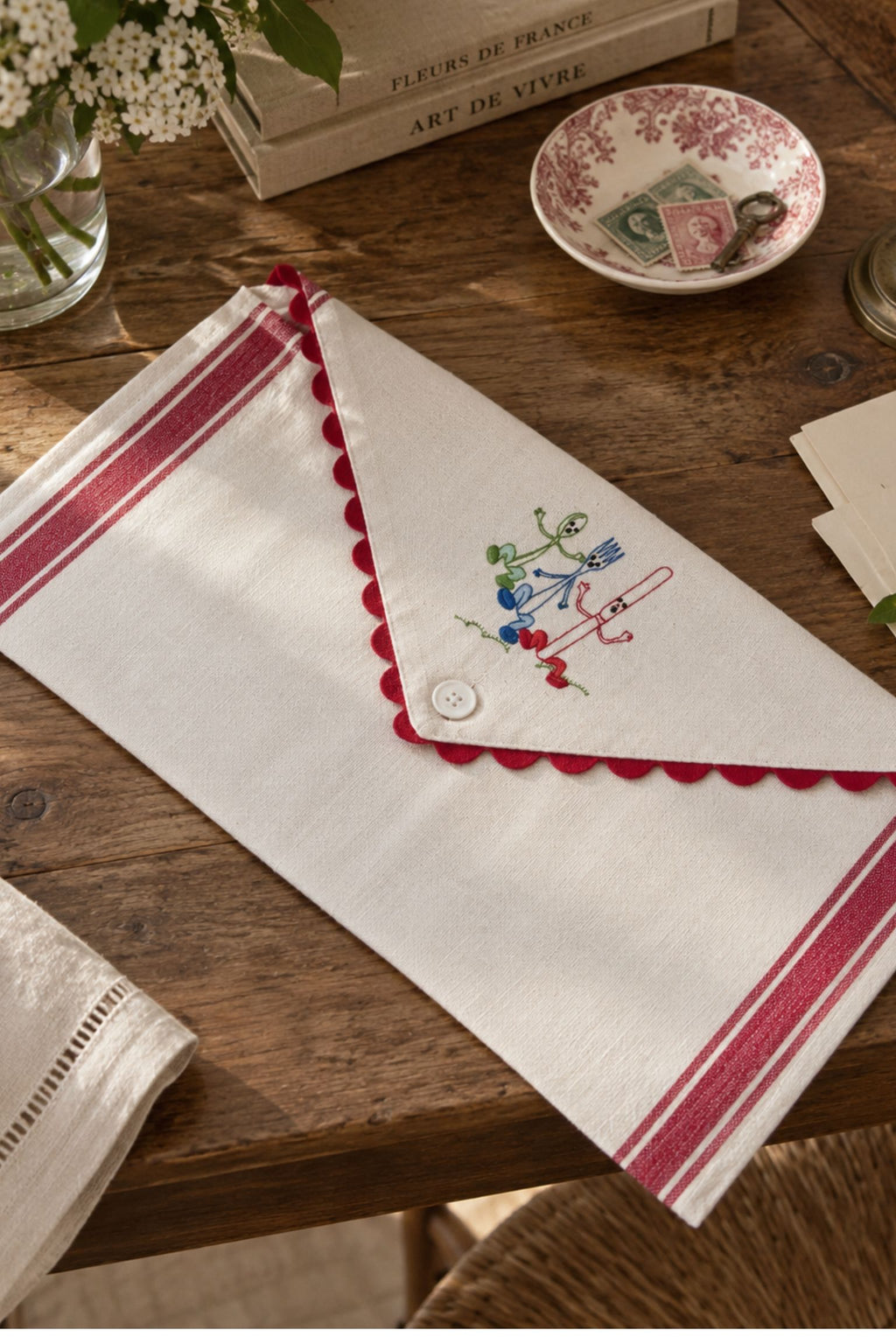 Bolsa en tela | Vintage style - Grace & Co.Bolsa en tela | Vintage styleGrace & Co.
